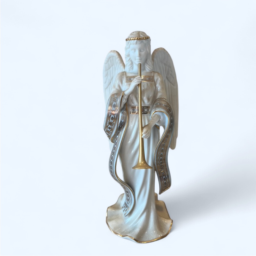 Lenox Gold and White Angel Sculpture